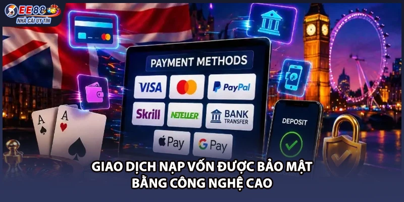 Giao dịch nạp vốn được bảo mật bằng công nghệ cao