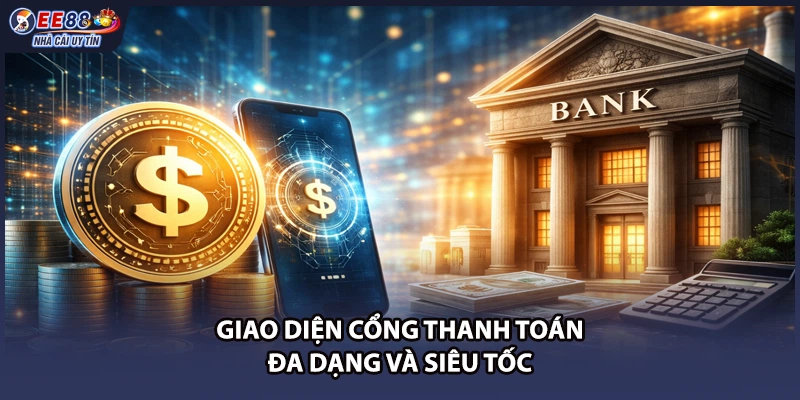 Giao diện cổng thanh toán đa dạng và siêu tốc