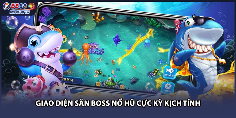 Giao diện săn Boss nổ hũ cực kỳ kịch tính
