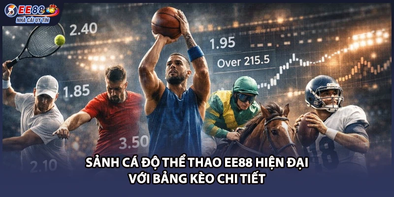 Sảnh cá độ thể thao EE88 hiện đại với bảng kèo chi tiết